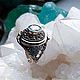 Ring 'Oval with a secret' with blue Topaz, Rings, Mytishchi,  Фото №1