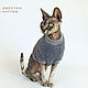 Теплый свитер травка для кота кошки сфинкса или маленькой собачки. Одежда для питомцев. Sweeten-kitten. Интернет-магазин Ярмарка Мастеров.  Фото №2