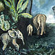 Order Elephants Jungle Oil Painting. Viktorianka. Livemaster. . Pictures Фото №3