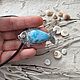 Подвеска с ларимаром "Рыба". Подвеска. Karma-jewelry. Интернет-магазин Ярмарка Мастеров.  Фото №2