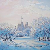 Картины и панно handmade. Livemaster - original item Oil painting Epiphany frosts. Handmade.