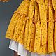 Платье «Happy» из вискозы желтого цвета с принтом. Платья. Roses (Roses-dresses). Ярмарка Мастеров.  Фото №4