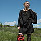 Black Linen Dress «Gothika», Dresses, Moscow,  Фото №1