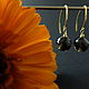Серьги c раухтопазом. Серьги классические. Ull Jewelry. Интернет-магазин Ярмарка Мастеров.  Фото №2