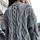 Order coat: Women's handmade knitted coat in grey. Kardigan sviter - женский вязаный свитер кардиган оверсайз. Livemaster. . Coats Фото №3