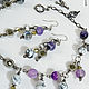 Necklace and earrings with agate, hematite and Swarovski crystals. Jewelry Sets. talking-sweater. My Livemaster. Фото №4