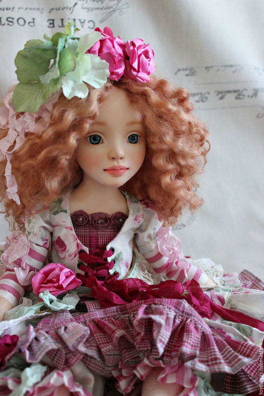 Купить Фике! - фуксия, мятный, розовый, кукла ручной работы, кукла ...