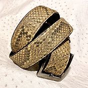 Аксессуары handmade. Livemaster - original item Belt made of genuine crocodile leather, in brown color, in stock!. Handmade.