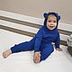 Детский костюм маленького медвежонка, цвет василек, Карнавальный костюм, Челябинск,  Фото №1