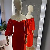 Платье "Lady in Red" из гипюра