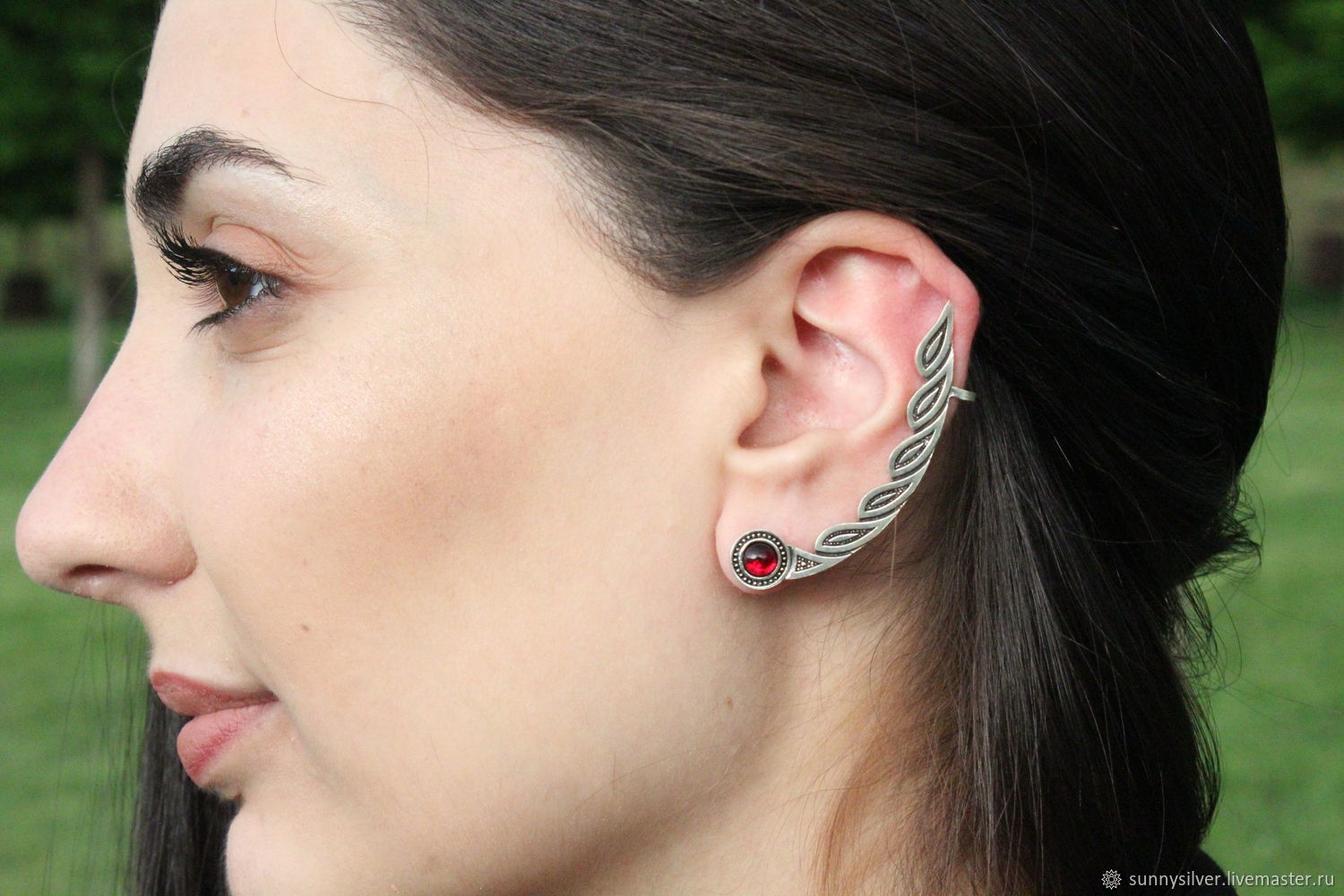 Silver cuff earrings discount