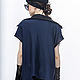 vests: Lzh_010tsin_chern Vest-cardigan-transform, color blue/black. Vests. The fashion house Julia Sindrevich. My Livemaster. Фото №4