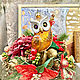 Yellow Owl, Christmas decorations, Chelyabinsk,  Фото №1