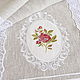Track embroidered `Vintage rose` 
`Sulkin house` embroidery workshop