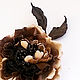 Rose leather Coffee chocolate dream flower skin caramel flower. Brooches. flowersstyle (flowersstyle). My Livemaster. Фото №4