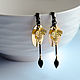 Black spinel earrings in oxidized 925 silver. Earrings. Solanda. My Livemaster. Фото №4
