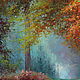 Painting 'In the autumn forest' oil on canvas 50h70 cm. Pictures. Kartiny Vestnikovoj Ekateriny. Ярмарка Мастеров.  Фото №4