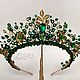 Corona Esmeralda, corona Verde, tiara Verde, tiara Esmeralda, Tiaras, St. Petersburg,  Фото №1