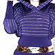 Knitted jacket with hood 'Purple gold', Sweater Jackets, Moscow,  Фото №1