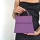 Сумка кожаная женская фиолетовая, Классическая сумка, Санкт-Петербург,  Фото №1
