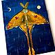 'Saturnia Luna'' acrylic (butterflies, miniature). Pictures. 'More vnutri' Nadezhda. Интернет-магазин Ярмарка Мастеров.  Фото №2