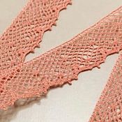 Материалы для творчества handmade. Livemaster - original item Lace: Coral cotton lace. Handmade.