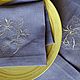 Linen napkins with embroidery 'Vintage rose'. Swipe. Olga Lado. My Livemaster. Фото №4