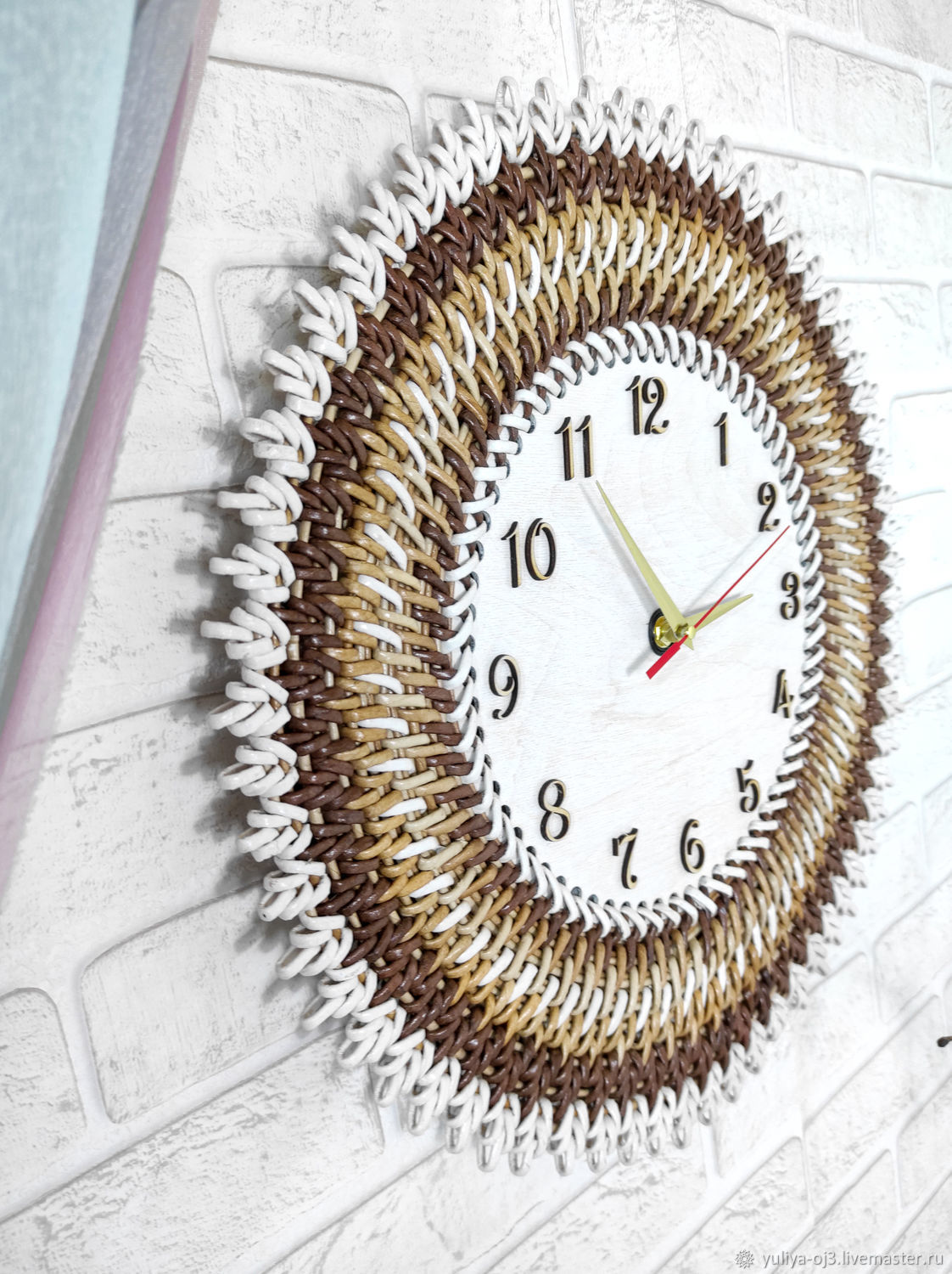 Часы настенные  плетеные с цифрами, Часы классические, Белоярский,  Фото №1