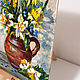 Daffodils and forget-me-nots oil painting. Pictures. Vladyart. My Livemaster. Фото №6