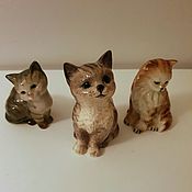 Винтаж handmade. Livemaster - original item Collection of porcelain figurines of cats, cats, kittens.England.. Handmade.