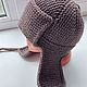  коричневая  Шапка-ушанка вязаная из шерсти. Шапка-ушанка. AccessoriesWool мягко и комфортно. Ярмарка Мастеров.  Фото №8