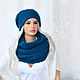 Knitted hat women's Snood set ' on the Crest of the Wave'. Headwear Sets. Natalie Wool -Art. My Livemaster. Фото №4