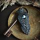 Брошь с вороном "Night raven". Брошь-булавка. Secret Jar. Ярмарка Мастеров.  Фото №6