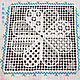 Napkin with embroidery lace flower blue. Hand embroidery. Swipe. EmbroideryINNAI. My Livemaster. Фото №4