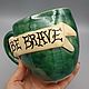 Large pottery mug with a ribbon 'Be Brave' 610 ml. Mugs and cups. Shalfei Ceramics. Online shopping on My Livemaster.  Фото №2