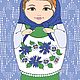 Русское кружево. Открытки матрешки. Авторские иллюстрации. Открытки. Иллюстрации. Ярмарка Мастеров.  Фото №4