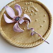 Украшения handmade. Livemaster - original item Brooch Flower Pink Orchid. Handmade.