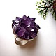 Кольцо "Amethyst  flower " -аметист друза,серебро 925. Кольца. Светлана Филипоповская SunSvet Jewel. Ярмарка Мастеров.  Фото №5