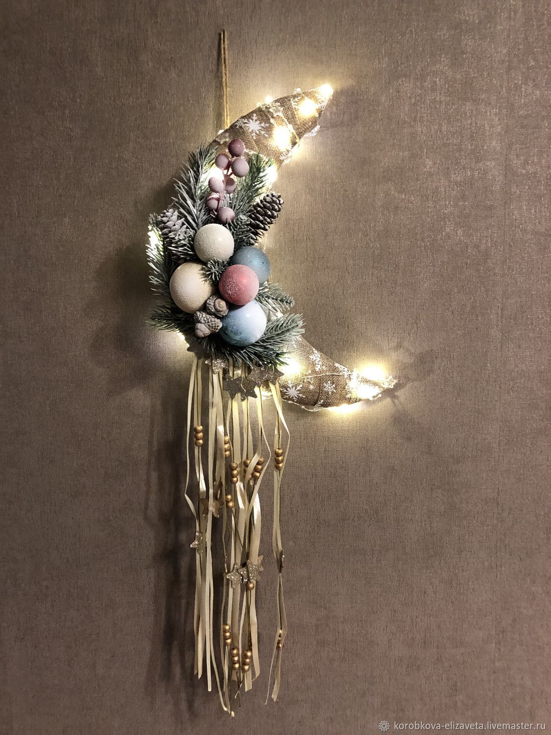 Подвески: новогодний венок в интернет-магазине Ярмарка Мастеров по цене ...