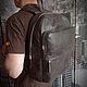  Стильный качественный кожаный рюкзак/ инд пошив, Мужской рюкзак, Киев,  Фото №1
