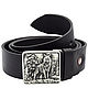 Black belt with Wolf buckle, Straps, Moscow,  Фото №1