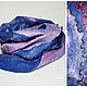 felted scarf pink blue, Scarves, Barnaul,  Фото №1