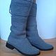 Boots wool blend ( color steel ). High Boots. Makosh. Online shopping on My Livemaster.  Фото №2