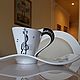 Заказать Чайная пара "Ноты" VilleroyBoch. Меньшикова Нелли Роспись фарфора. Ярмарка Мастеров. . Чайные пары Фото №3