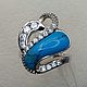 Silver ring with natural turquoise, Rings, Moscow,  Фото №1