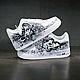 Заказать Кроссовки белые,кастом кроссовок Nike Air Force,Горгона,ручная роспись. Olgavolgoart. Роспись одежды и обуви. Кастом. Ярмарка Мастеров. . Кроссовки Фото №3