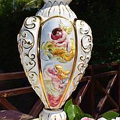 Винтаж handmade. Livemaster - original item SOLD OUT!Capodimonte. Vase with lid 