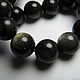 Golden Obsidian 12 mm. Beads1. Elena (luxury-fittings). Online shopping on My Livemaster.  Фото №2