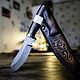 Hunting knife 'Skinner' Damascus steel, Knives, Chrysostom,  Фото №1