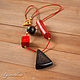 Necklace made of wood 'Black and red geometry'. Necklace. BijouSiberia. My Livemaster. Фото №5